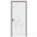 flush interior french door swinging white plastic door